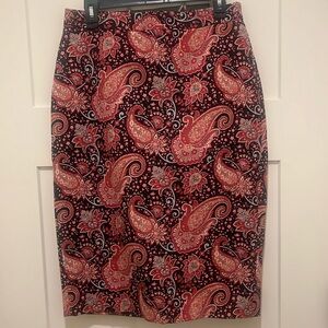 Talbots paisley skirt